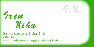iren mihu business card
